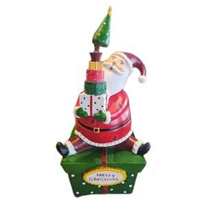 Vintage Snow days By Jessica Flick Santa On Present Christmas Table Decoration